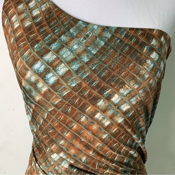 Torn by Ronny Kobo Women's Bodycon One Shoulder Multicolor Bodycon Dress Size XS - Picture 4 of 13